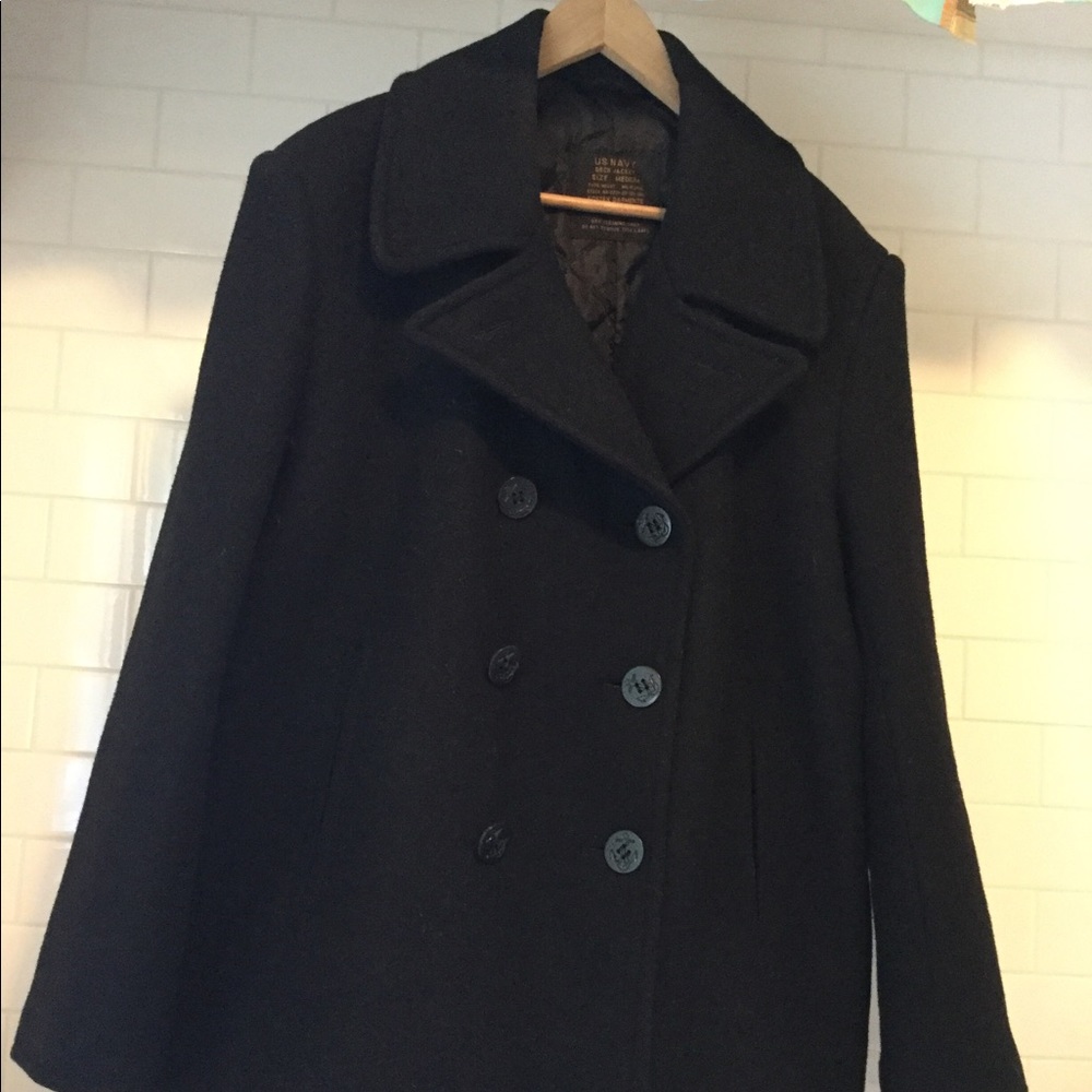 Men’s Wool Pea Coat / US Navy Deck Jacket